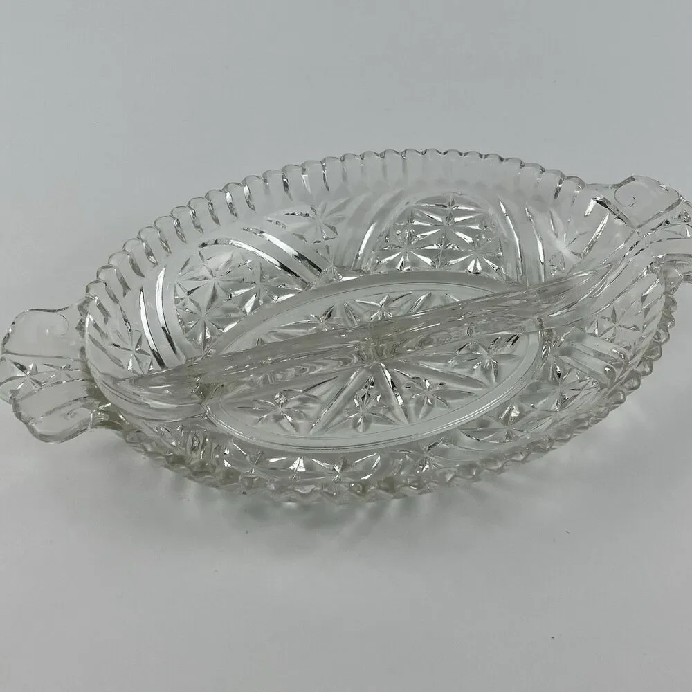 Lot of 10 Glass Unbranded Clear Crystal Vintage Glassware